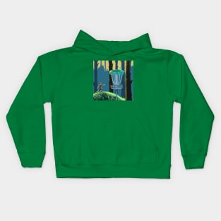 Disc Golf in the Woods Kids Hoodie